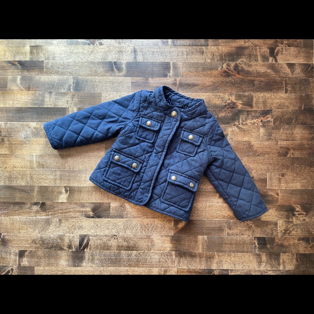 BABY GAP Navy Blue Quilted Coat